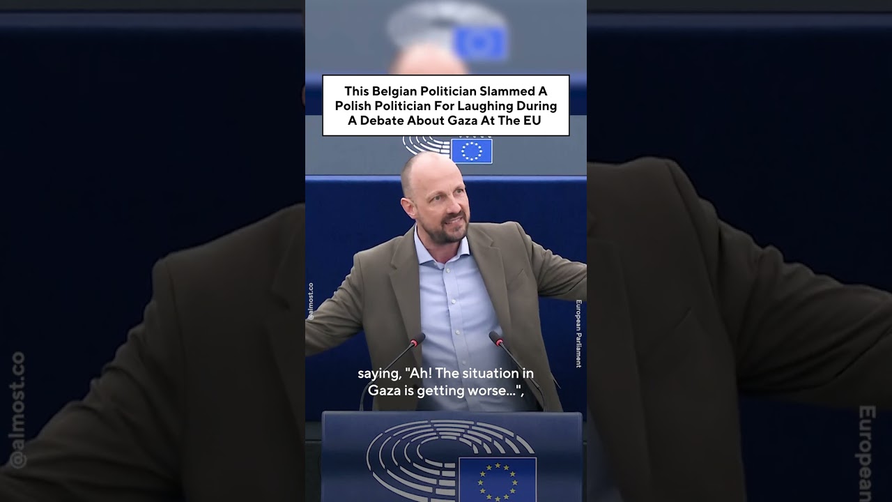 A Belgian Politician Slammed A Polish Politician For Laughing During A Debate About Gaza At The EU