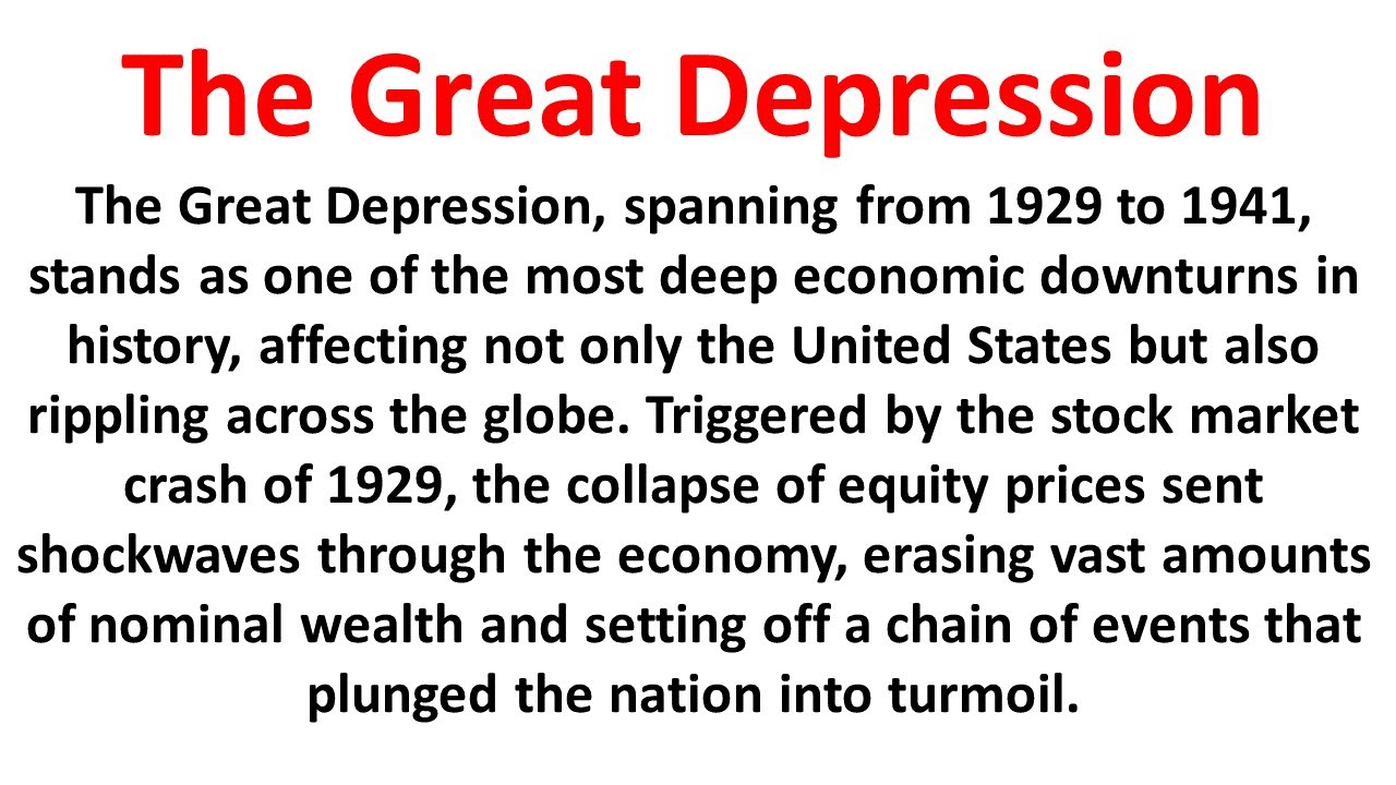 the great depression essay | great depression essay grade 11 pdf | The Great Depression summary