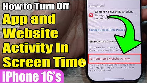 🛑 How to Turn Off App & Website Activity in Screen Time | iPhone 16/16 Pro Max/iOS 18