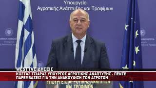 ΑΝΑΚΟΙΝΩΣΕΙΣ ΤΟΥ ΚΩΣΤΑ ΤΣΙΑΡΑ ΓΙΑ ΤΟΥΣ ΑΓΡΟΤΕΣ