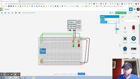 Build 2 Switches & 2 LEDs Circuit on TinkerCad