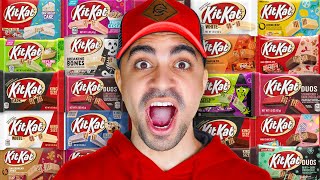 جربت اغرب انواع الكت كات في العالم | Trying EVERY Kit Kats Flavor