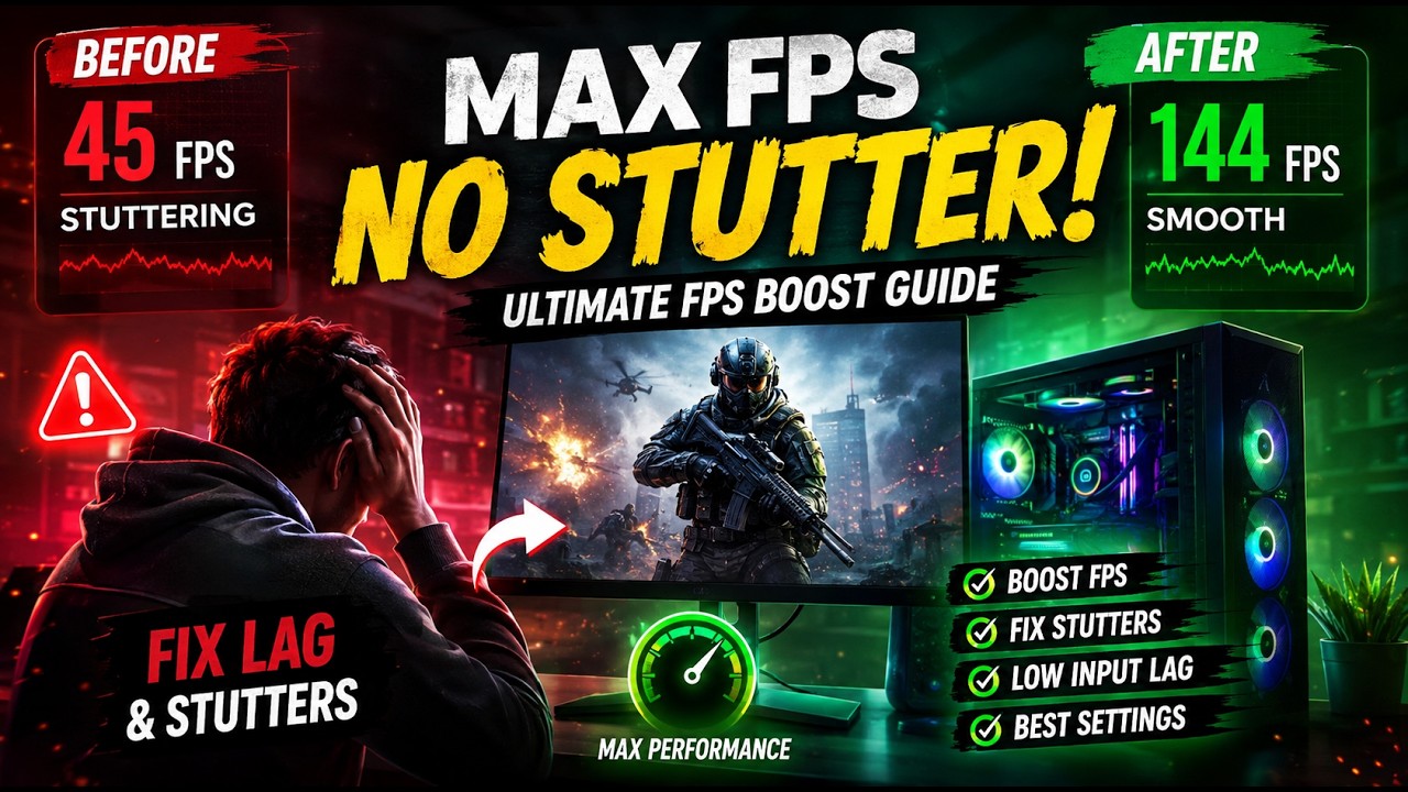 How to Boost FPS & Fix Stutters on Any PC | Boost PC/Gaming Performance ...