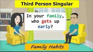 Practice English Conversation ( Third Person Singular ) Improve English Speaking Skills