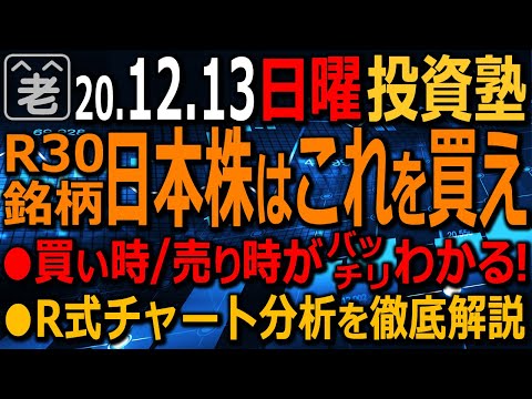 【日曜投資塾】Rが厳選した日本株「R30銘柄」の売買ポイントを具体的に提示しながら、チャートを使った独自の売買手法を徹底解説。テクニカル分析がわかる。買い時、売り時がわかる。ラジオヤジのチャート教室。