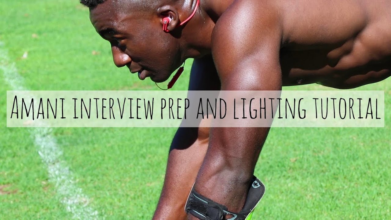 BTS - Amani interview (practicing lighting and b-roll shoot)