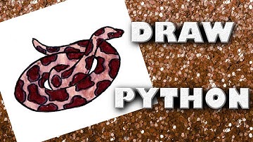 HOW TO DRAW PYTHON Step by Step Drawing Tutorial. Guided easy snake follow along demonstration