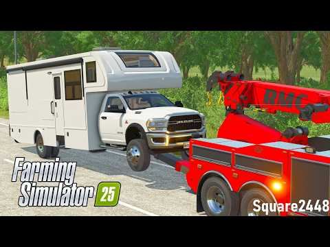 BROKEN RV & Overloaded Pickup | FS25 Heavy Rescue