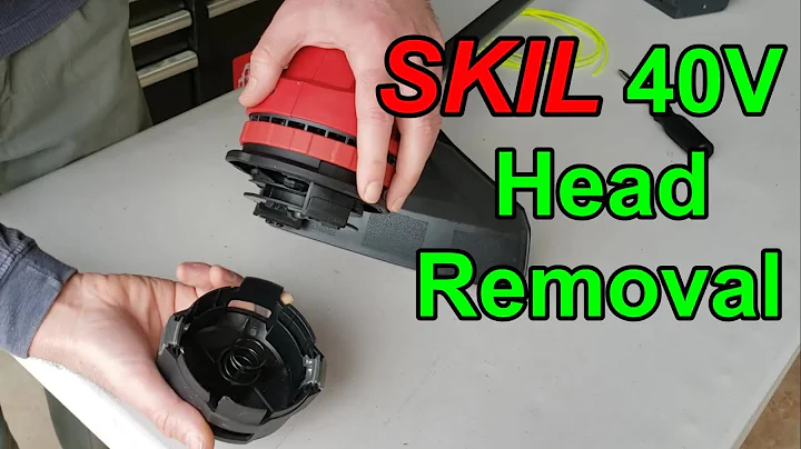How to remove trimmer spool head of SKIL 40V battery weedeater