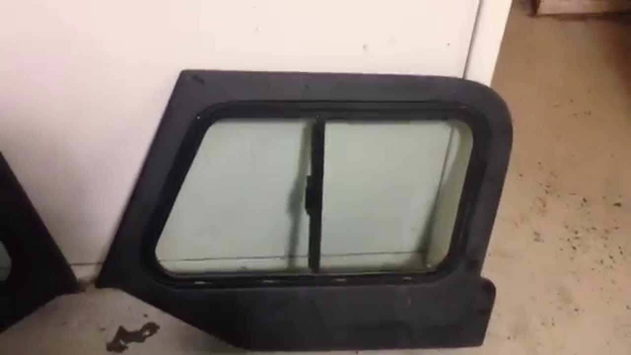 1987-1995 Jeep Wrangler YJ Sliding Glass Hard Uppers for Hard Half Factory Steel  Doors - YouTube