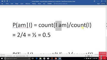 N Grams Models   Computing Probability of bi gram