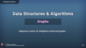 Data Structures & Algorithms | Graphs #3 | Adjacency matrix for weighted Undirected graphs