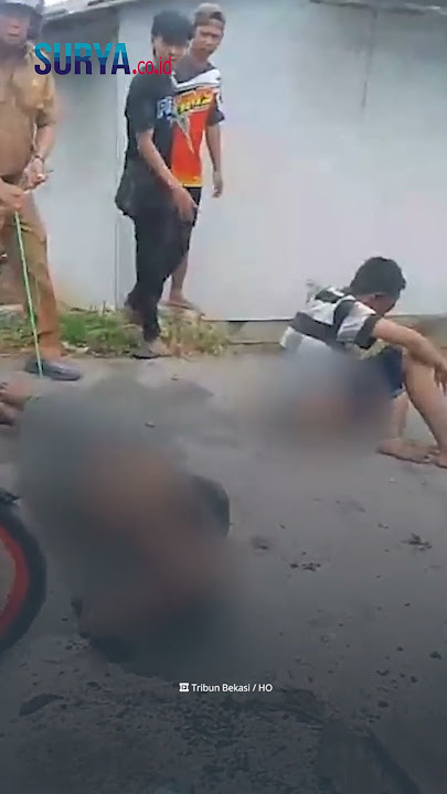 MAIN HAKIM Sendiri, Maling Motor TEWAS Diamuk Warga hingga DILINDAS Motor Oleh 2 Pria PNS Karawang