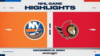 NHL Highlights | Islanders vs. Senators - December 8, 2024