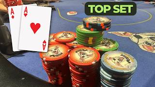 Flopping Top Set Adds To the Win Streak !!! -  Kyle Fischl Poker Vlog Ep 272