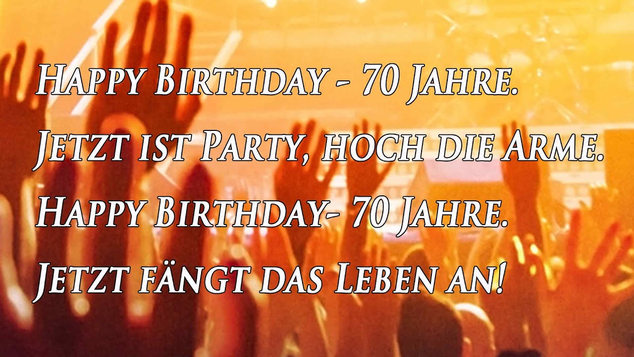 Geburtstagslied zum 70. UND Glückwünsche professionell eingesprochen