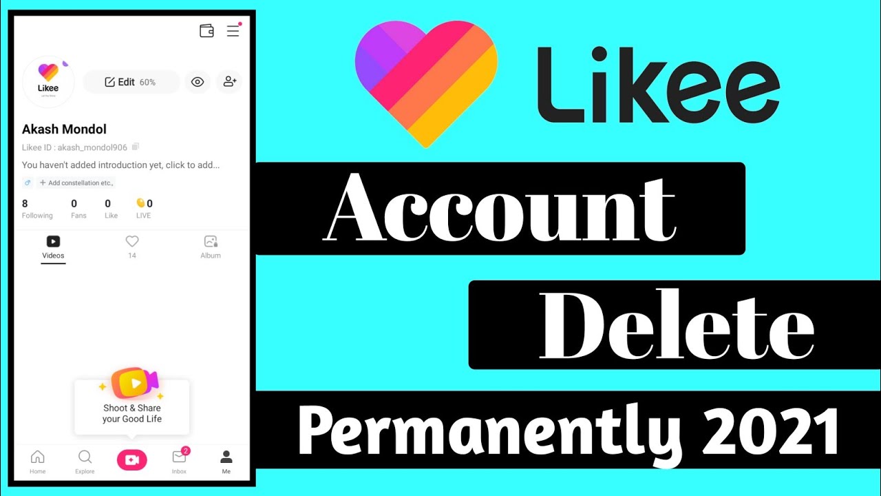 how to delete likee account permanently | 2021 bangla tips