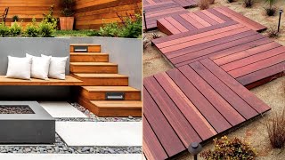 Landscape Design, Beautiful Steps Made of Wood, (40+) Great Garden Ideas