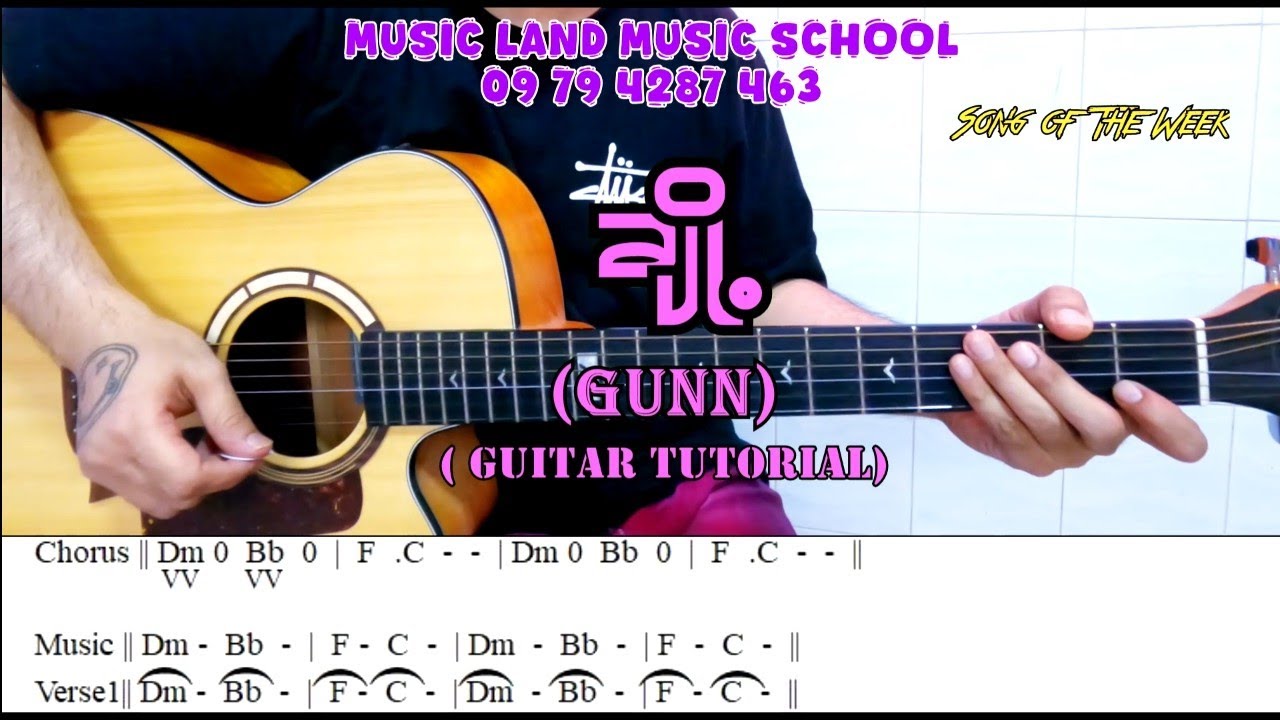 ချို့ - Gunn (Guitar Tutorial with Screen Chord)