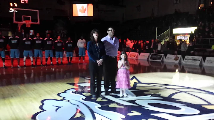 6 yr old  sings the Canadian National Anthem at Is...