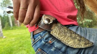 Off Grid Girl Casually Crafts FASCINATING Knife Sheath