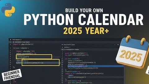 Python for beginners: Build an interactive Calender App in 7 minutes !