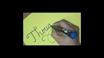How to Write Thoughts in Cursive Writing || Practice Cursive Writing || Thoughts #shorts #cursive