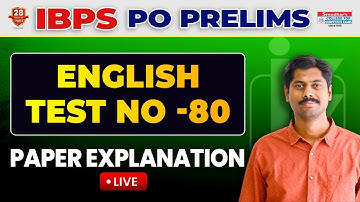 IBPS PO 2023 PRELIMS MOCK TEST NO-80 | ENGLISH PRACTICE SET WITH IMPORTANT QUESTIONS