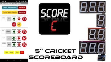 Arduino Scoreduino based digital Cricket SCOREBOARD with 5 inches RED common anode displays
