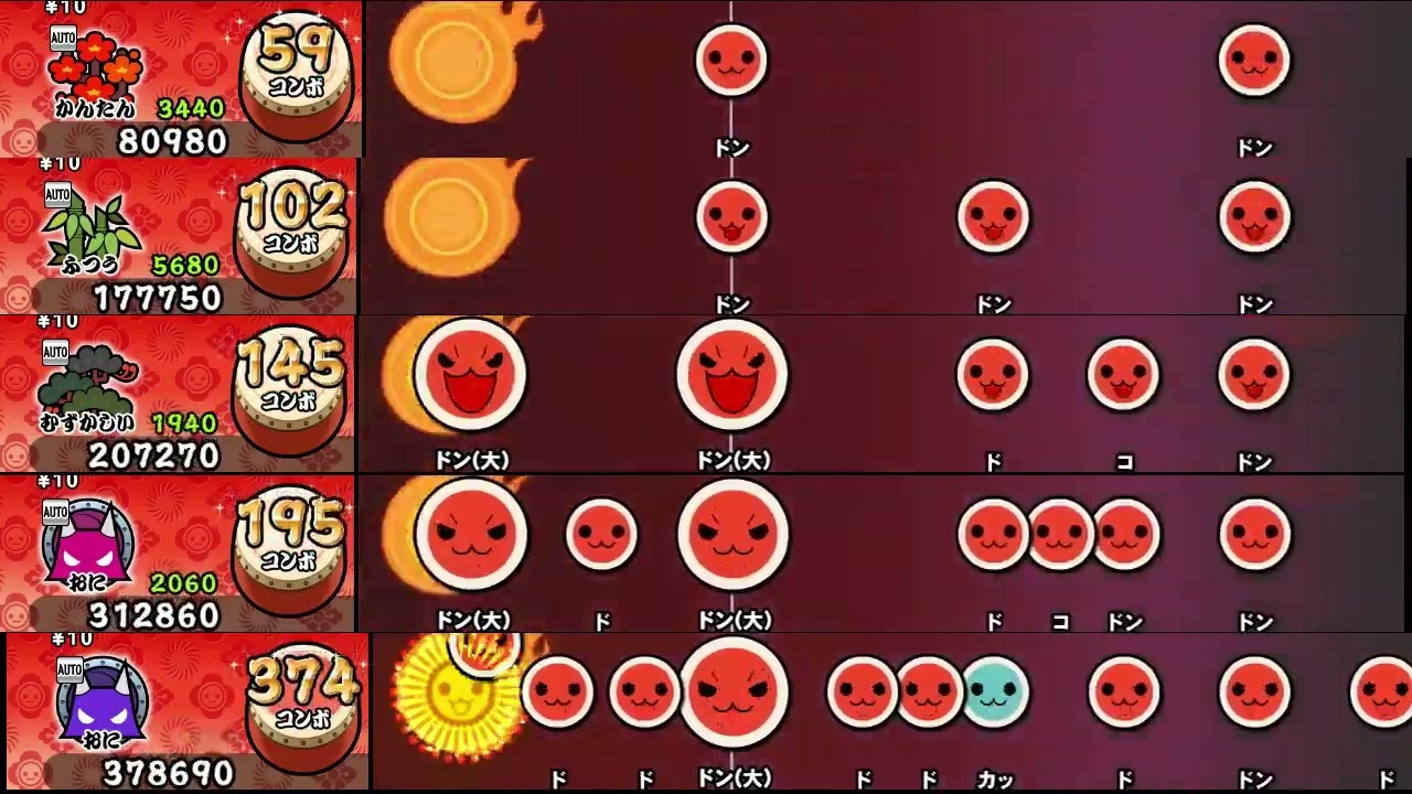 【太鼓の達人 NS2】メズマライザー【全難易度同時再生】