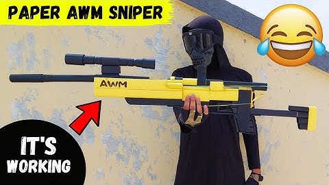 Paper AWM Sniper Gun | Pubg Gun | How to make a Paper AWM Sniper Gun That Shoots Paper Bullets|#bgmi