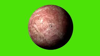 Realistic 3d Planet Rotation Loop Animation on Green Screen