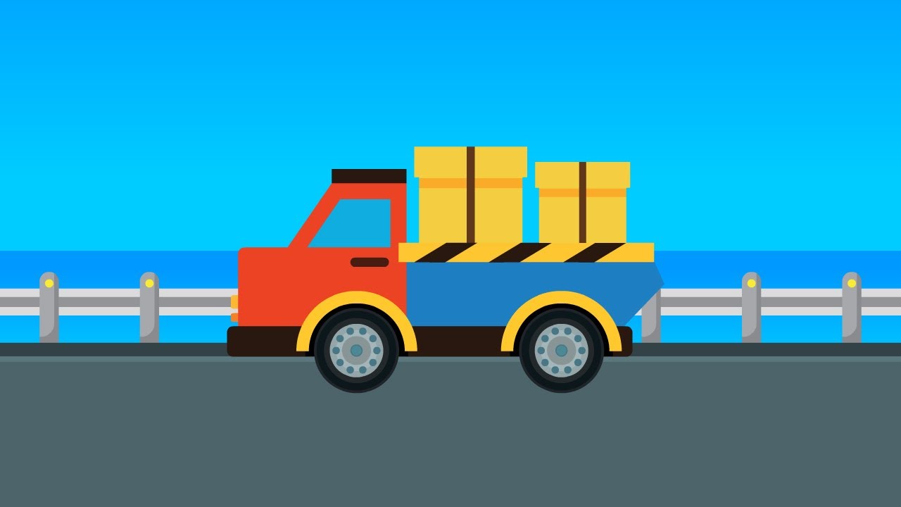 Delivery Truck Animation 2D Animation - YouTube