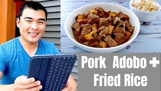 Pork Adobo with Tokwa and Tausi Plus Garlic Fried Rice Adobo