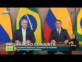 #AoVivo: Declaração Conjunta dos presidentes Jair Bolsonaro e Iván Duque Márquez