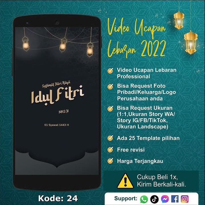 Jasa Video Ucapan Lebaran 2022 | Status WA Ucapan Lebaran | 24