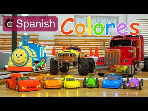 Learn Colors (SPANISH) - Colores y coches de carreras con Max, Bill y Pete el camión - TOYS