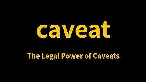 caveat