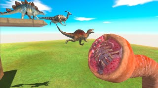 [Dinosaurs Jump ] Who Can Jump Over Giant Invertebrates - Animal Revolt Battle Simulator