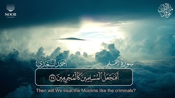 سورة القلم | مصحف التراويح للقارئ أحمد السعدي | Surat Al-Qalam