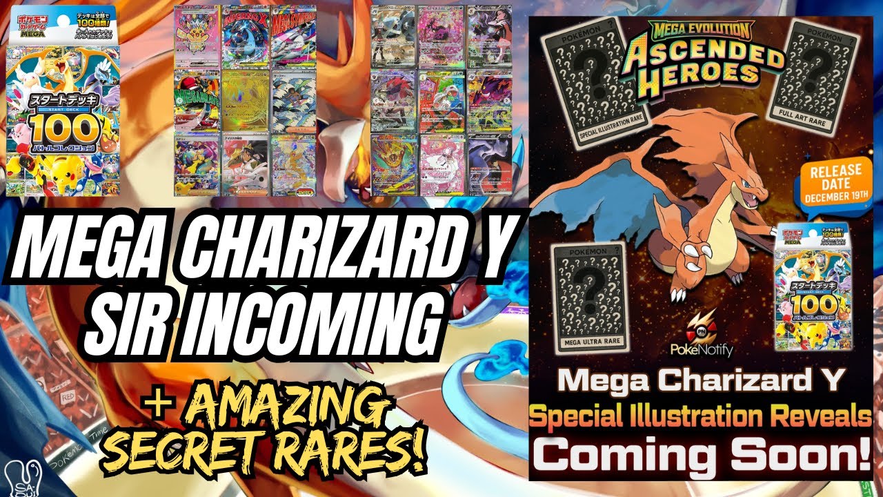 Mega Charizard Y ex SIR INCOMING! + AMAZING Pokmon Mega Dream ex Secret  Rare Cards!