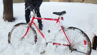 Restoration Abondoned Vintage bike in the Snow Full Process