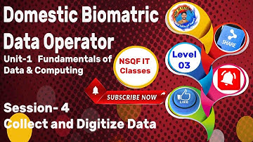 Level 3 Domestic Biometric Data Operator Unit-1 S-4 Collect Digitize data