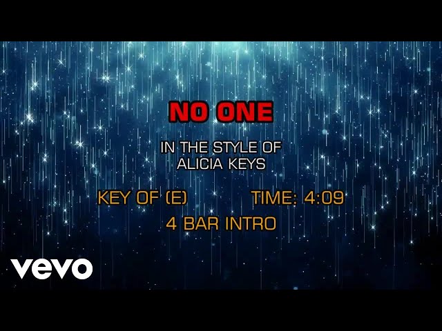 Alicia Keys - No One (Karaoke) class=