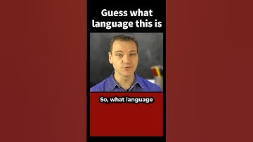 Can you guess the language?