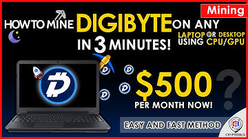 Easily Mine DigiByte On Any Computer or Laptop | How To Mine DGB | DGB
