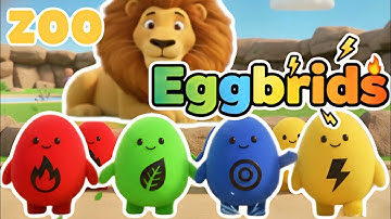 ZOO Time with Eggbrids🥚 | Animal names and colours for kids ⚡️