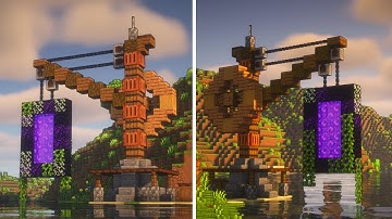 Minecraft: Hanging Nether Portal | Build Tutorial