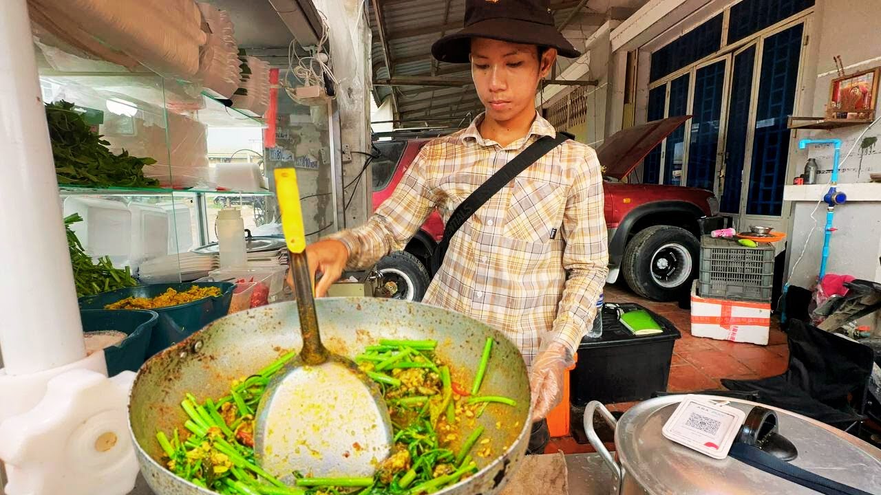 Amazing Cambodian food market scenes, massive food tour