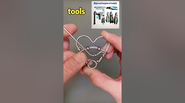 A creative love style handmade  wire keychain production video tutorial
